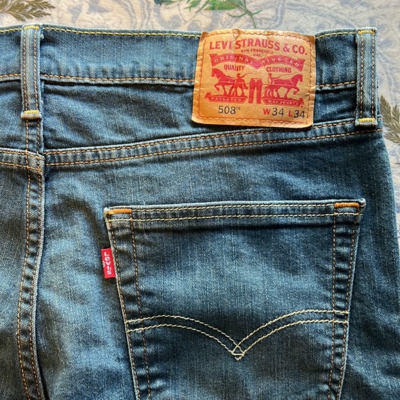 Levis 508 w34 tapered colored stitching - Picture 1 of 16